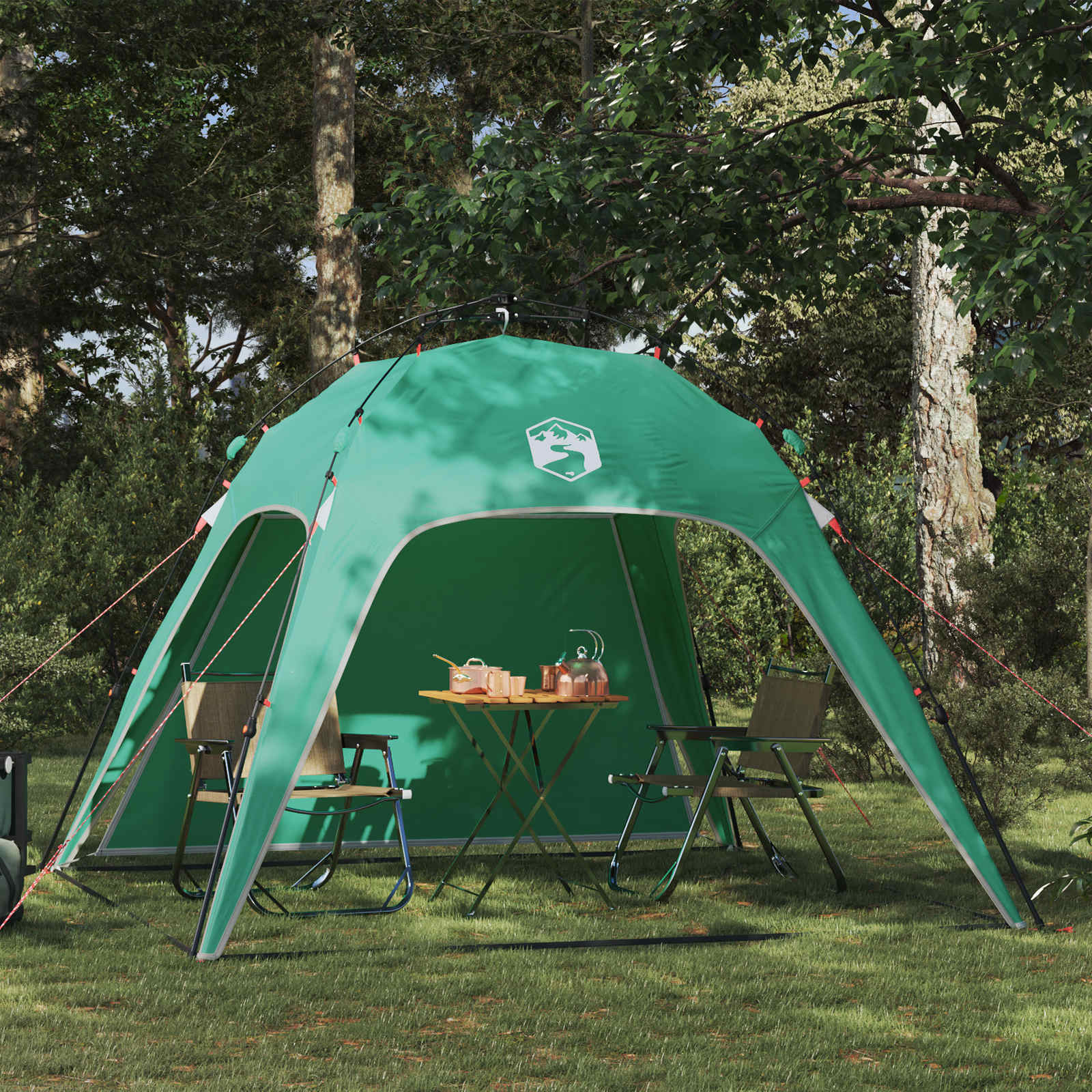 Tenda Istantanea Verde Mare 260 X 260 X 197 Cm Acciaio