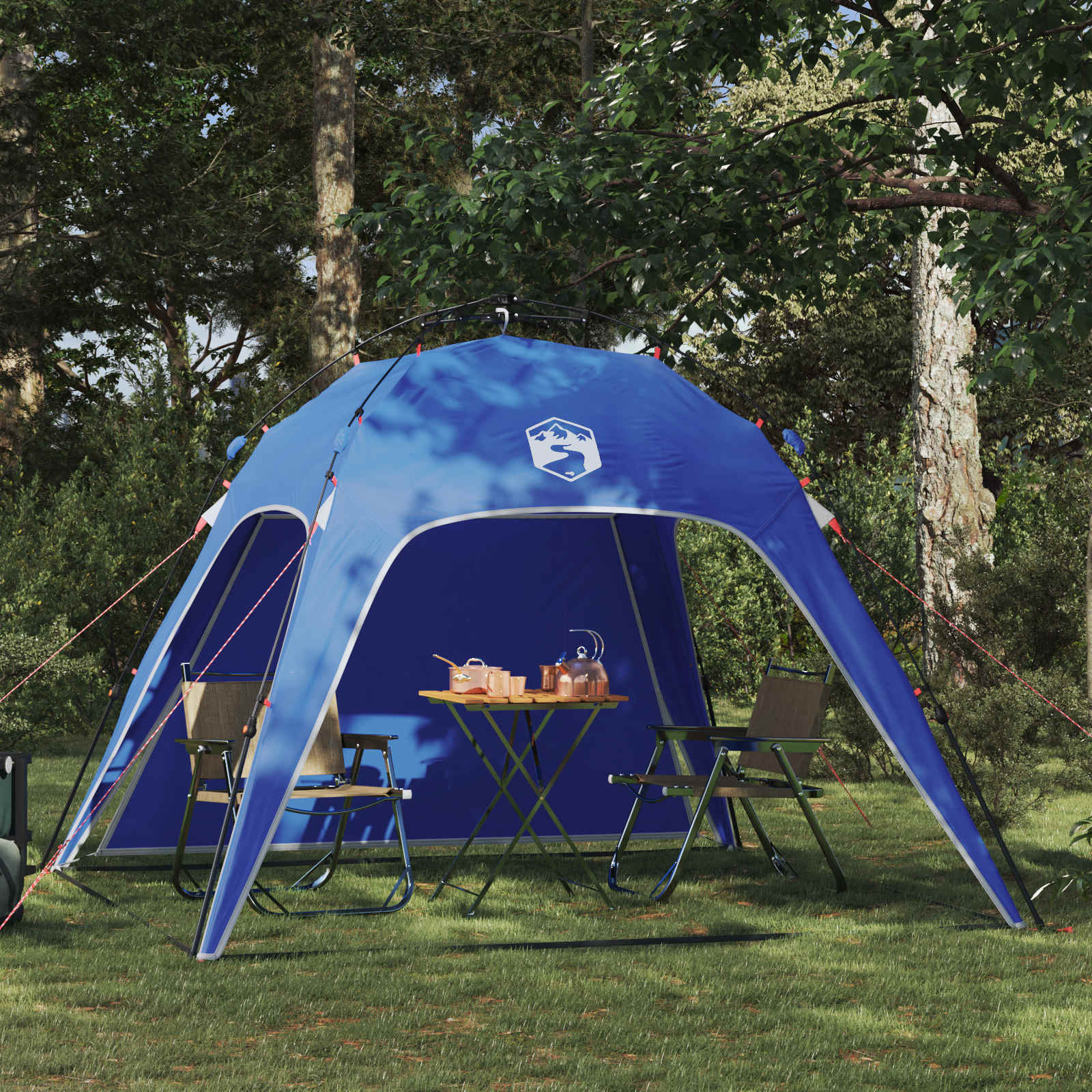 Tenda Istantanea Blu Azzurro 260 X 260 X 197 Cm Acciaio