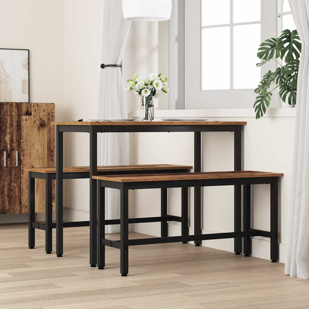 Panchina Da Pranzo Legno Vecchio 100 X 32,5 X 48,5 cm - Image 3