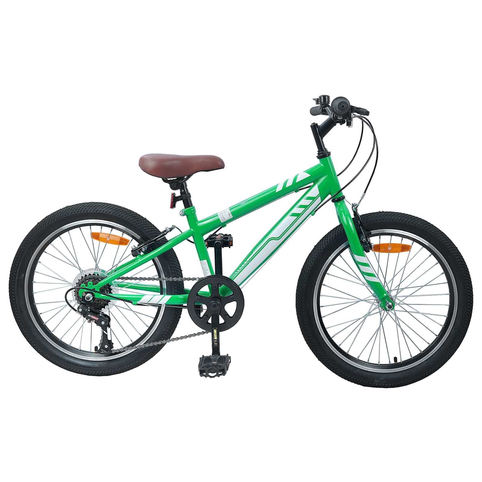 Mountain Bike 20 Pollici 6-Speed Per Bambini Di 5-8 Anni Verde