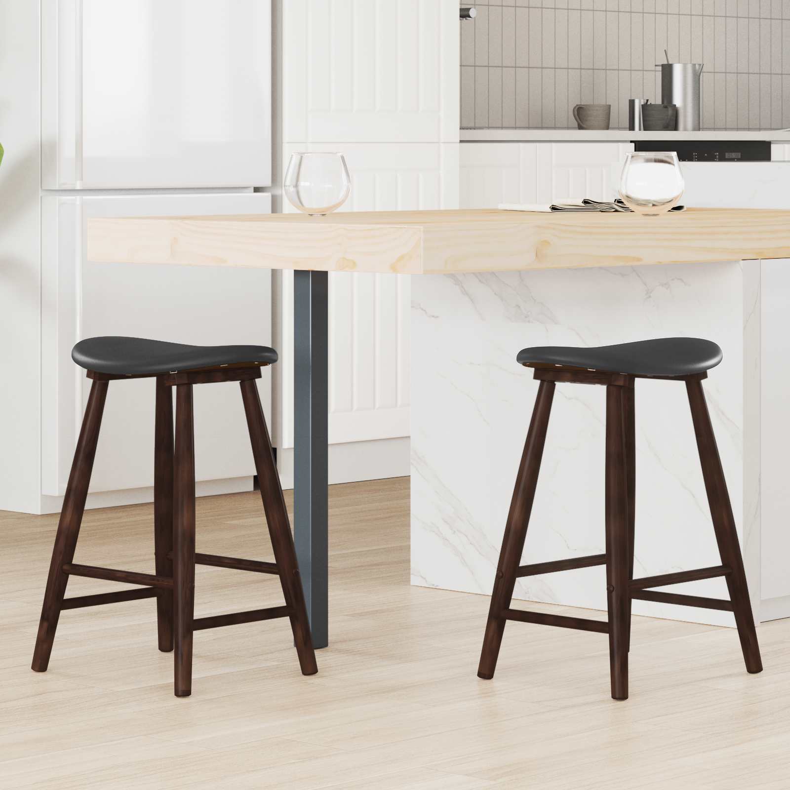Sedie Da Pranzo 2 Pcs Marrone Chiaro 46 X 37 X 63 cm