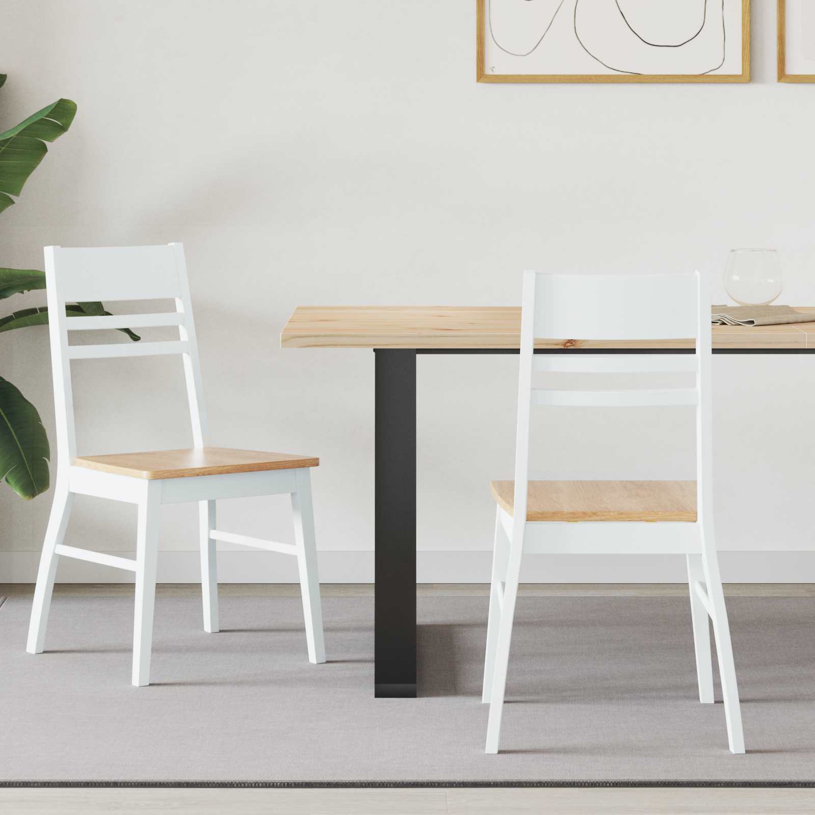 Sedie Da Pranzo 2 Pcs Bianco 43 X 54 X 89 cm
