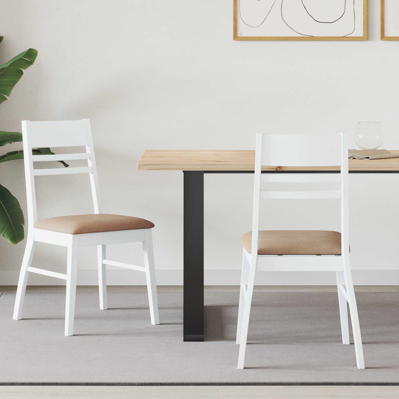 Sedie Da Pranzo 2 Pcs Bianco 43 X 54 X 89 cm