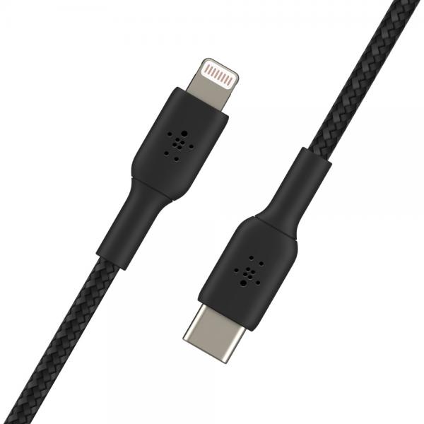 Belkin Boostcharge - LightninG-Kabel - 24 Pin UsB-C Männlich Zu Lightning Männlich - 1 M - Schwarz - UsB-Stromversorgung (18 w)
