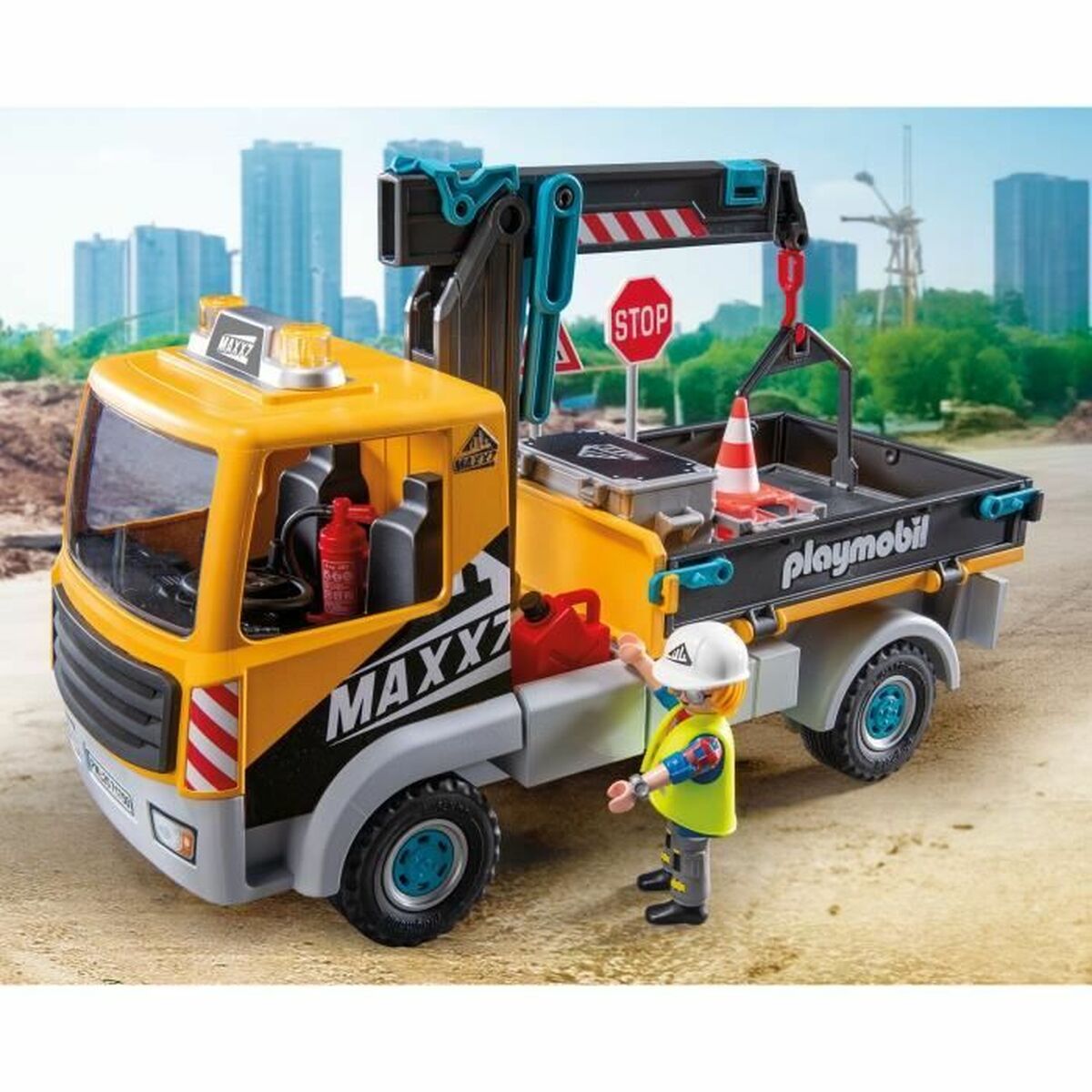 Camion Con Gru Playmobil 71750 Azzurro - Image 3
