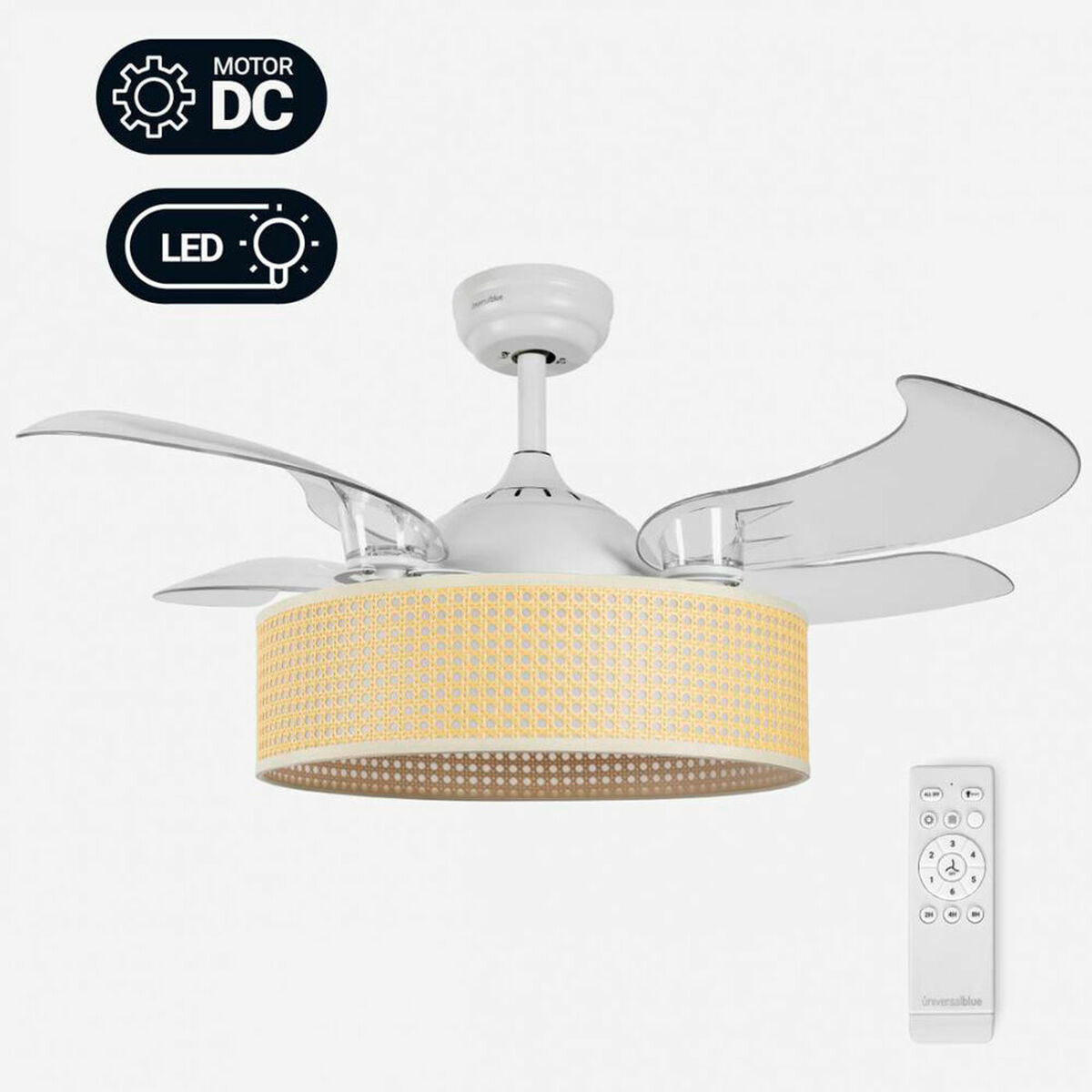 Ventilatore Da Soffitto Universal Blue Jaloque 65w 65 W