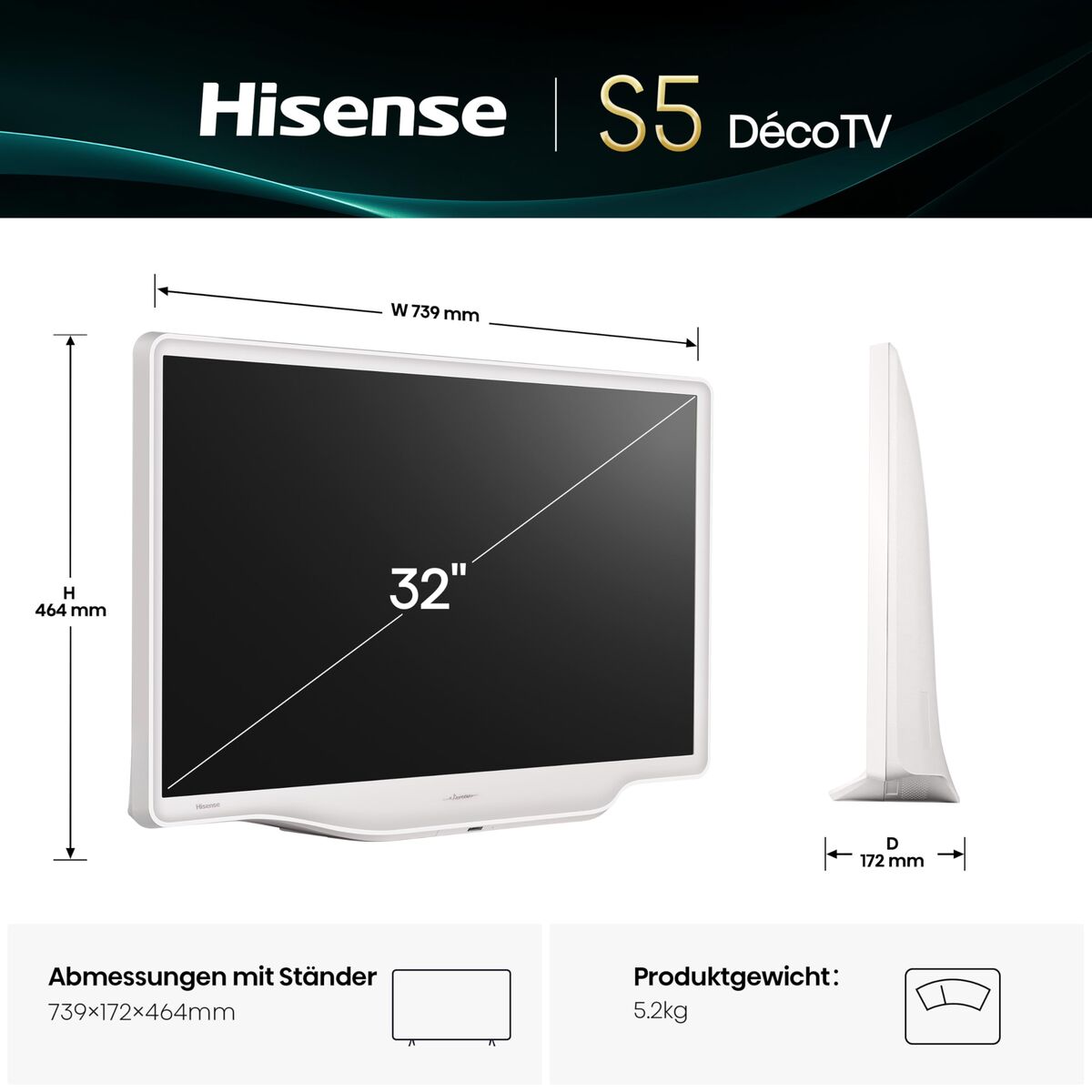 Smart Tv Hisense 32s5q Full Hd 32" Hdr Qled - Image 5
