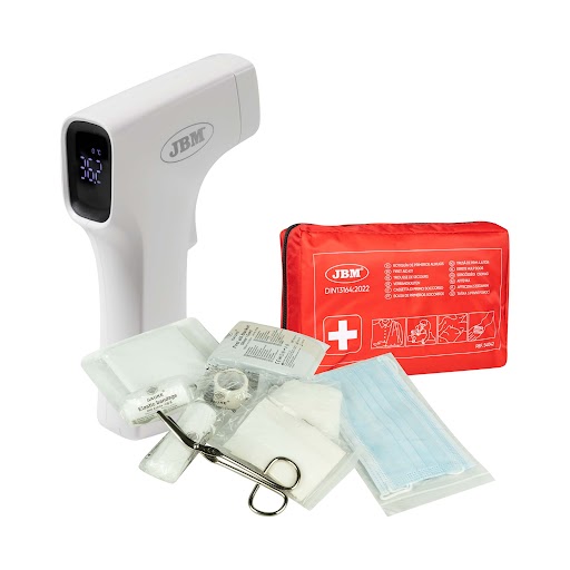54042 Kit Di Primo Soccorso Din13164:2022 + 53794 Termometro Professionale A Infrarossi