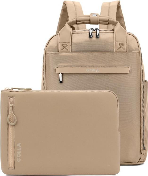 Golla Set Aus Rucksack Und LaptoP-Sleeve 15 Zoll, Coffee (76470)