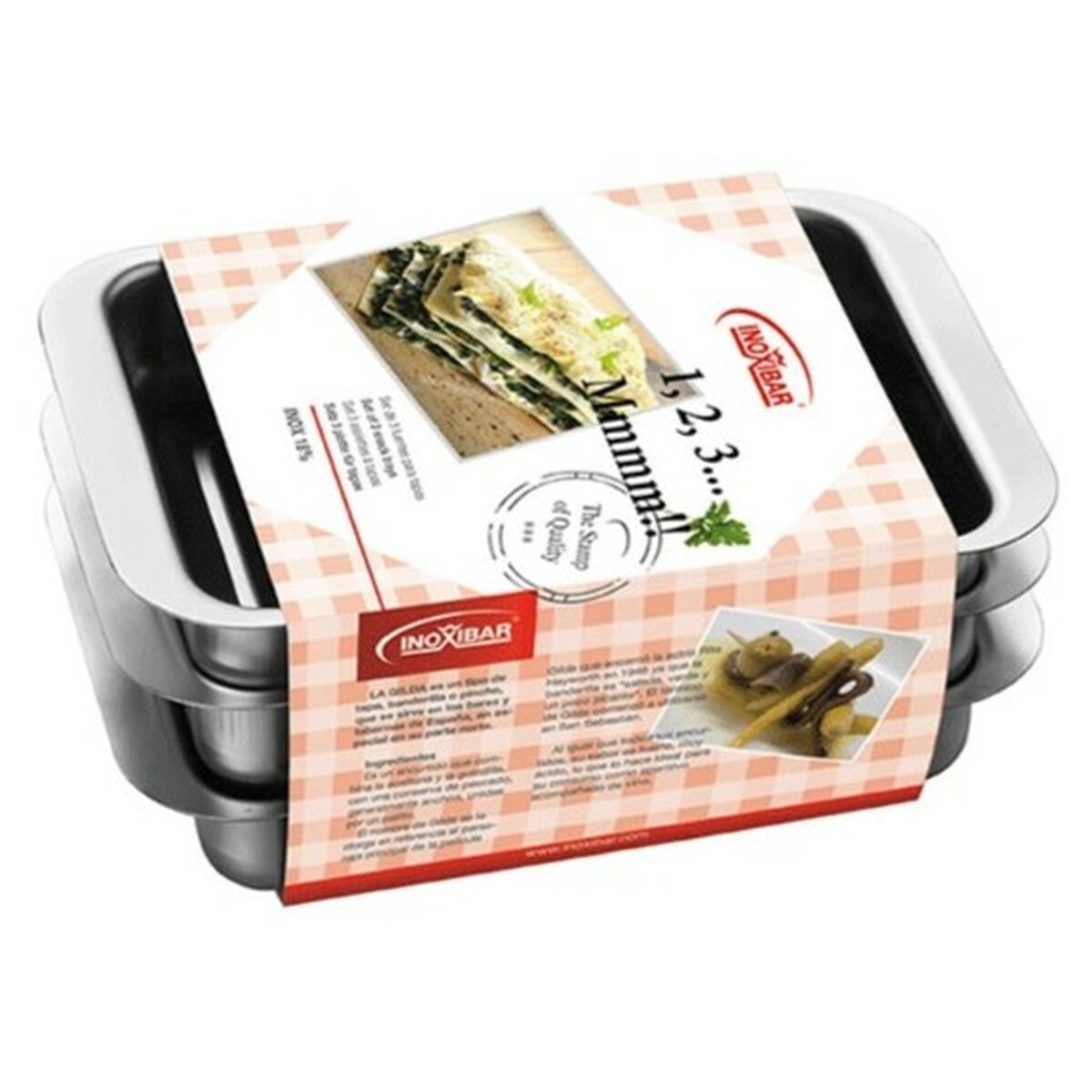 Teglia Inoxibar Acciaio 18 X 13 Cm (3 Unità)