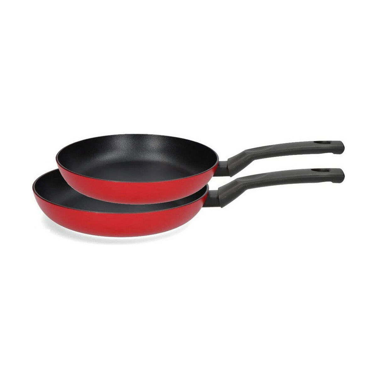 Set Di Padelle Fagor Nero Rosso Alluminio