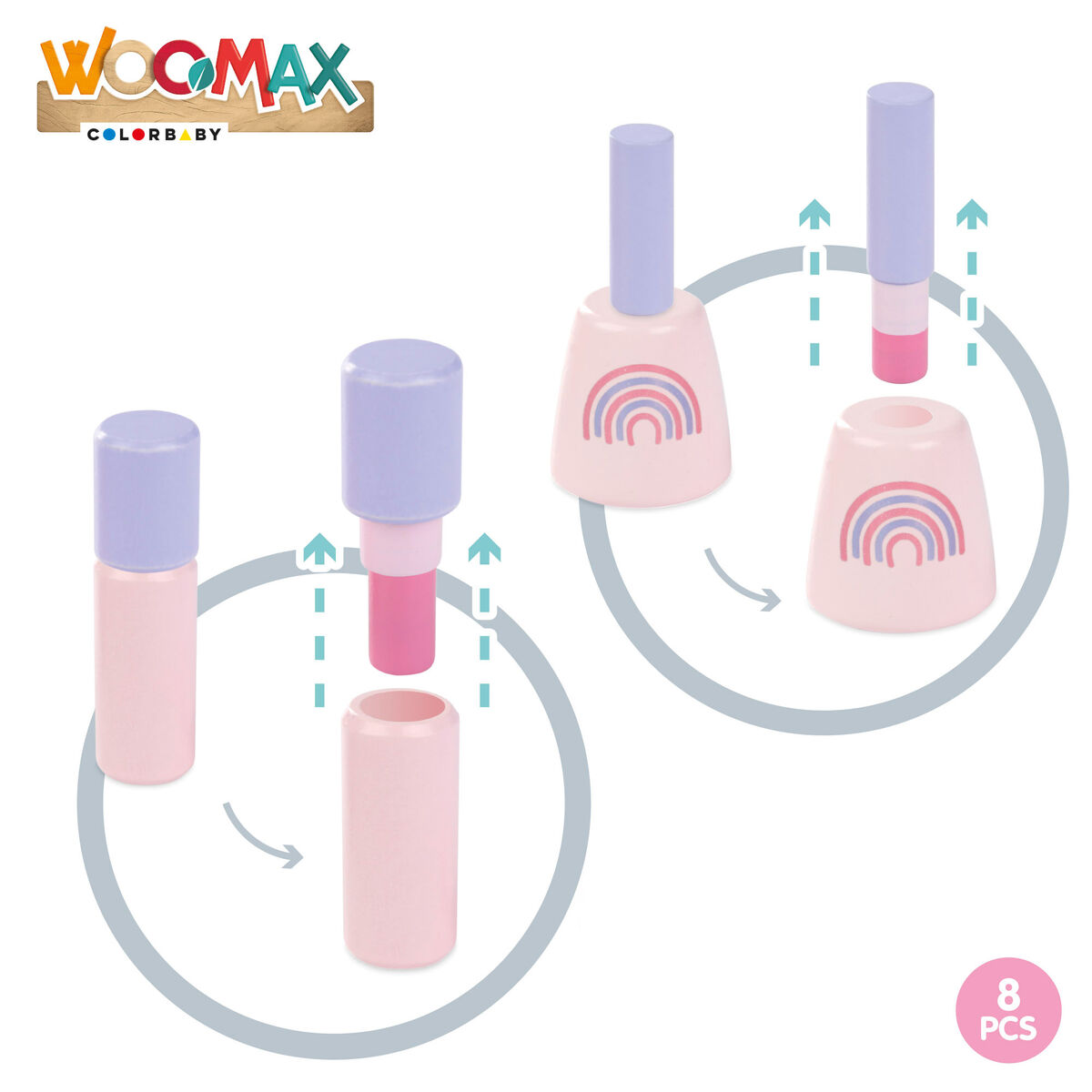 Toeletta Giocattolo Woomax 48 X 92 X 32 Cm Bianco Rosa - Image 6