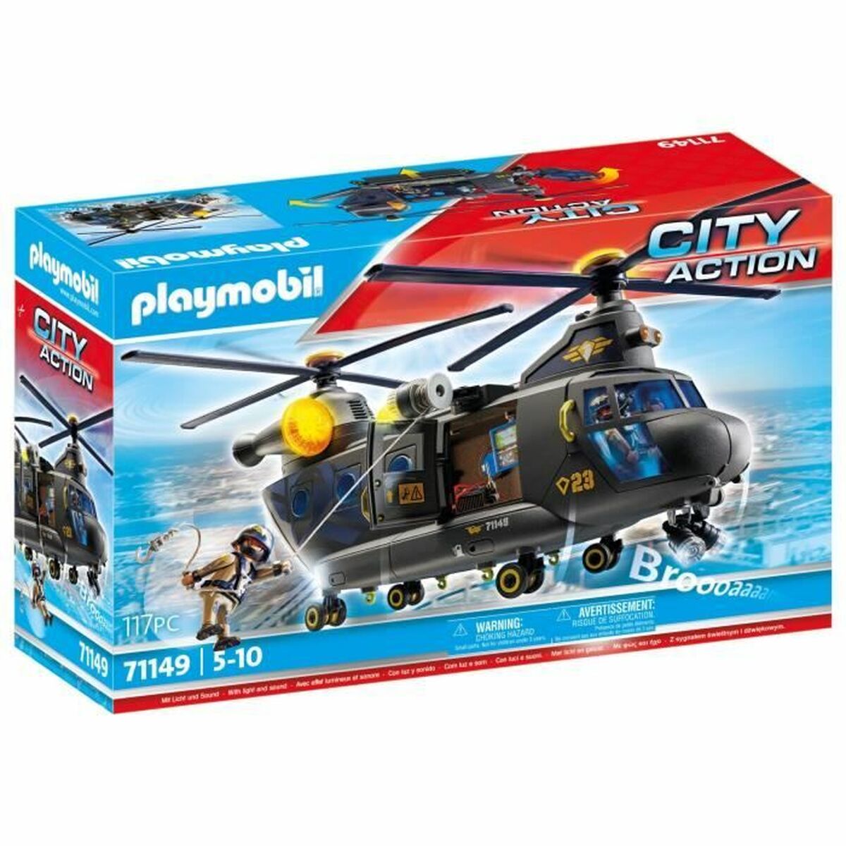 Set Di Giocattoli Playmobil Police Plane City Action Plastica