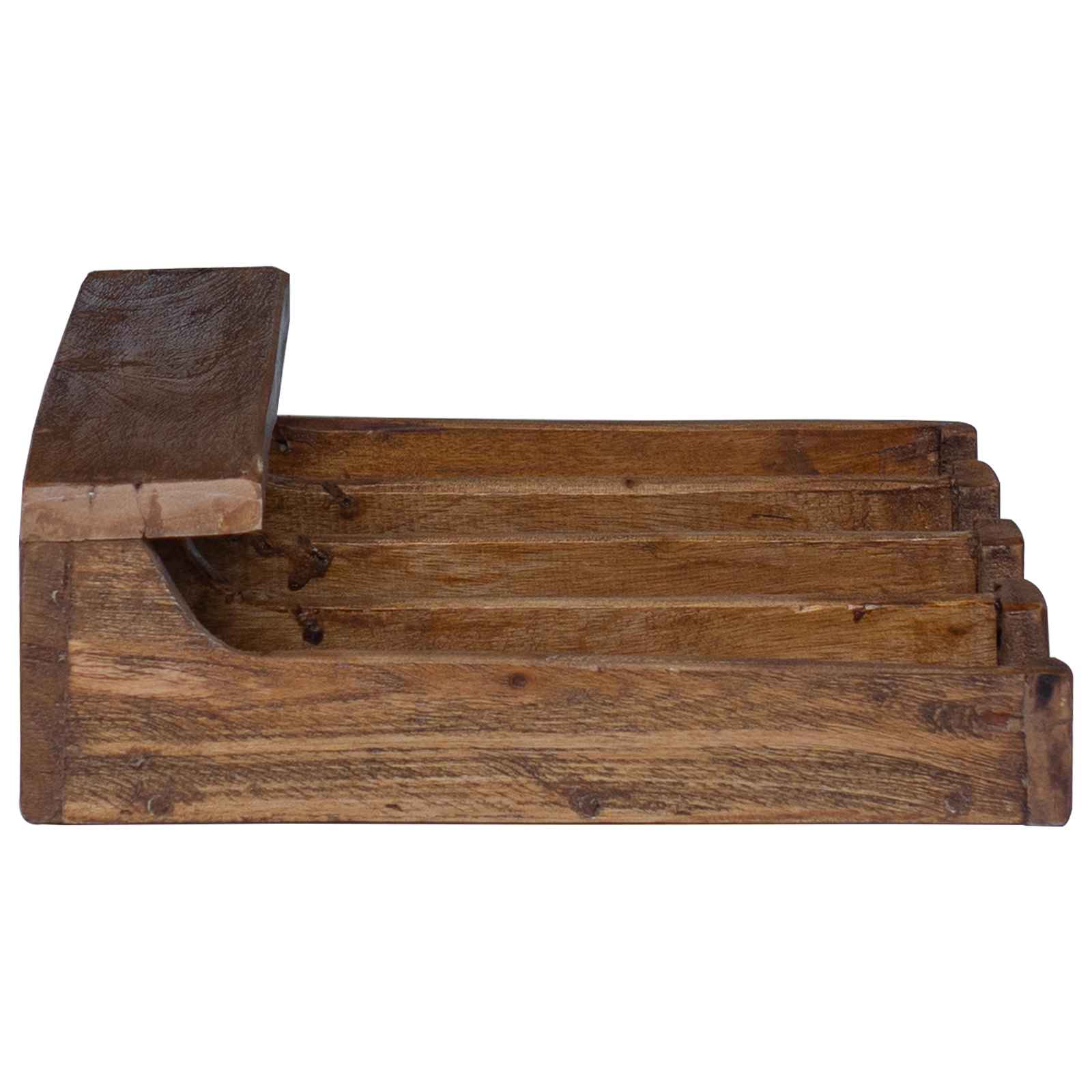 Custodia Marrone 36 X 30 X 10 Cm Legno Di Mogano Massello - Image 6
