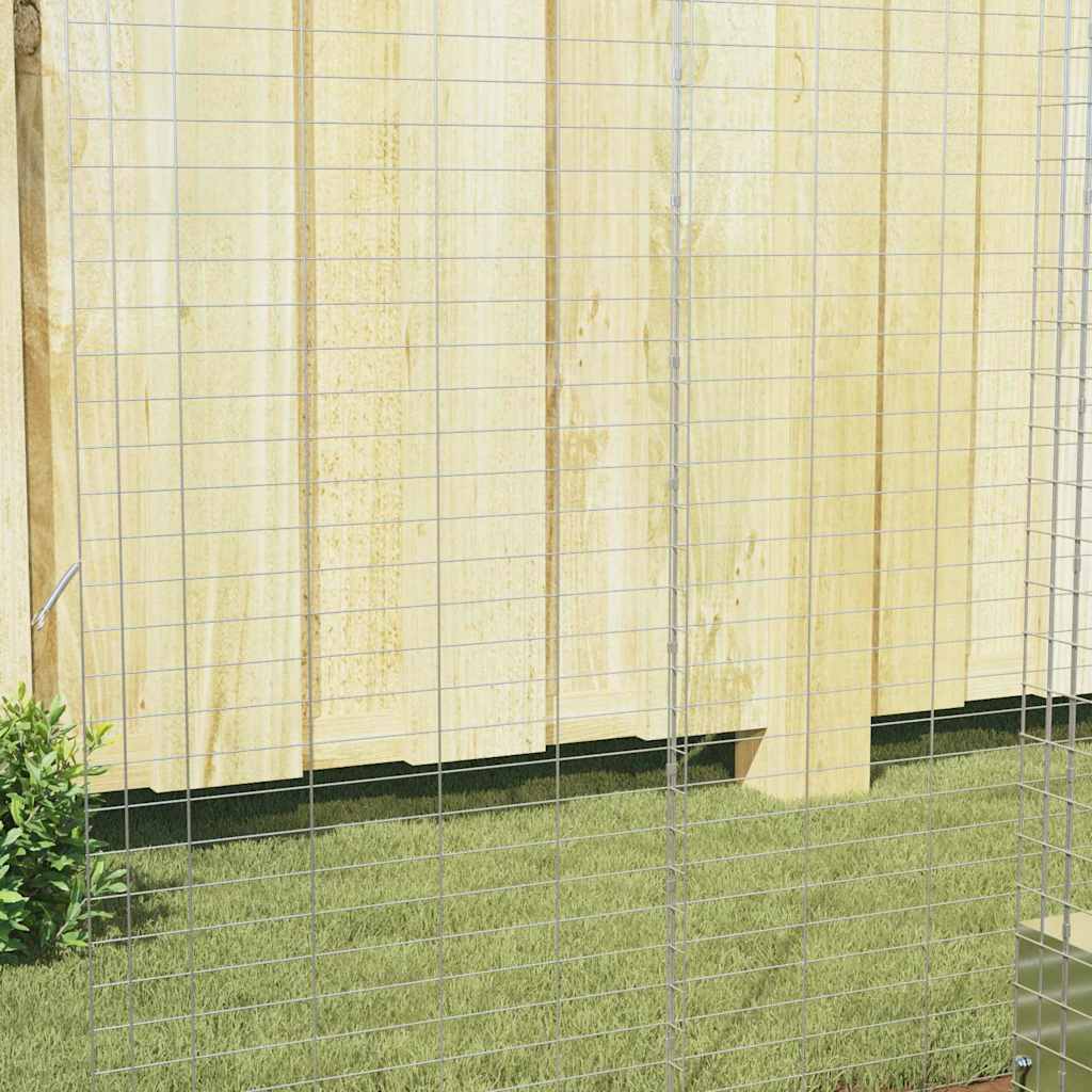 Gabbia Per Conigli Argento 400 X 100 X 210 Cm Acciaio Zincato - Image 5