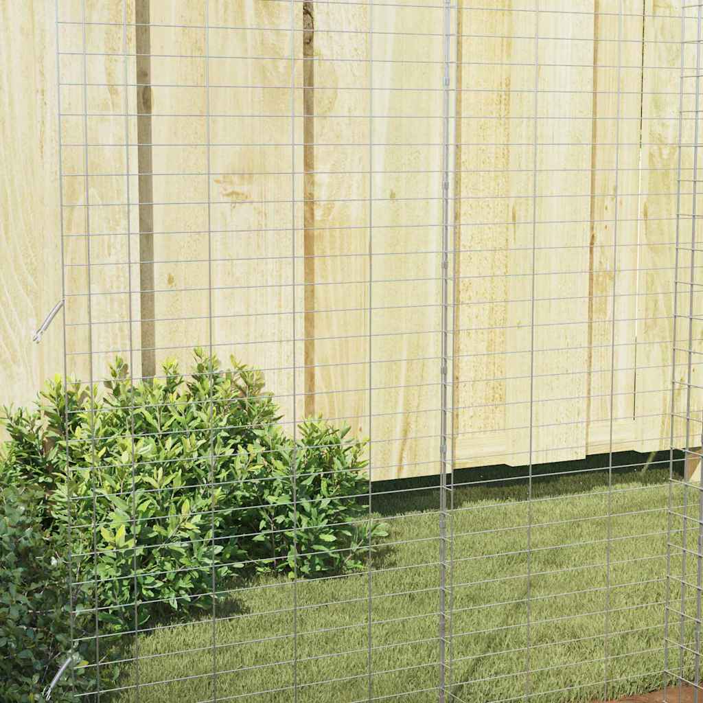 Gabbia Per Conigli Argento 400 X 100 X 210 Cm Acciaio Zincato - Image 5