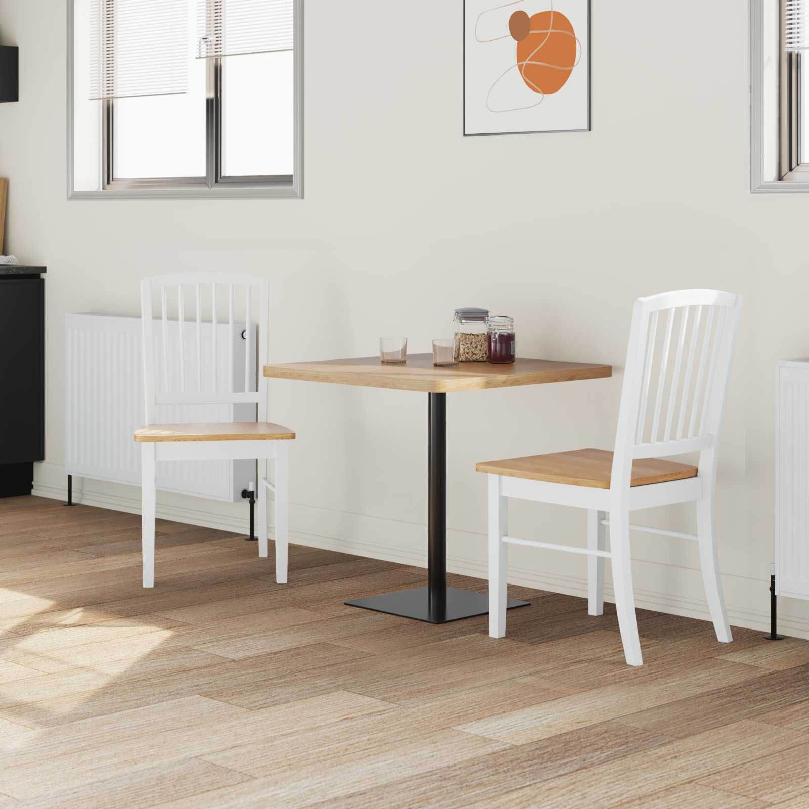 Sedie Da Pranzo 2 Pcs Bianco 50 X 52,5 X 91 cm - Image 3