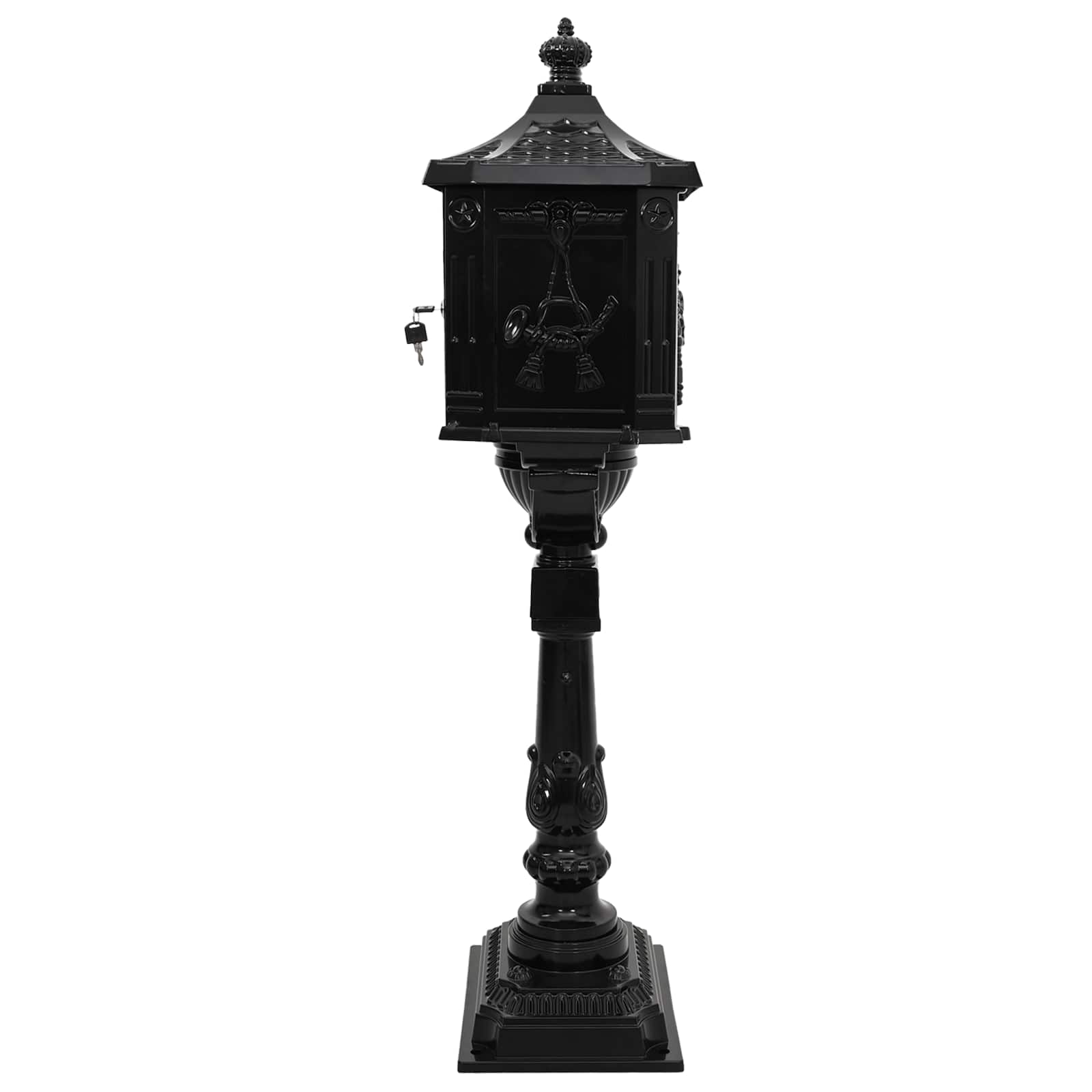 Cassetta Postale Verticale Con Porta Nero 42,5 X 29,5 X 117 cm - Image 3