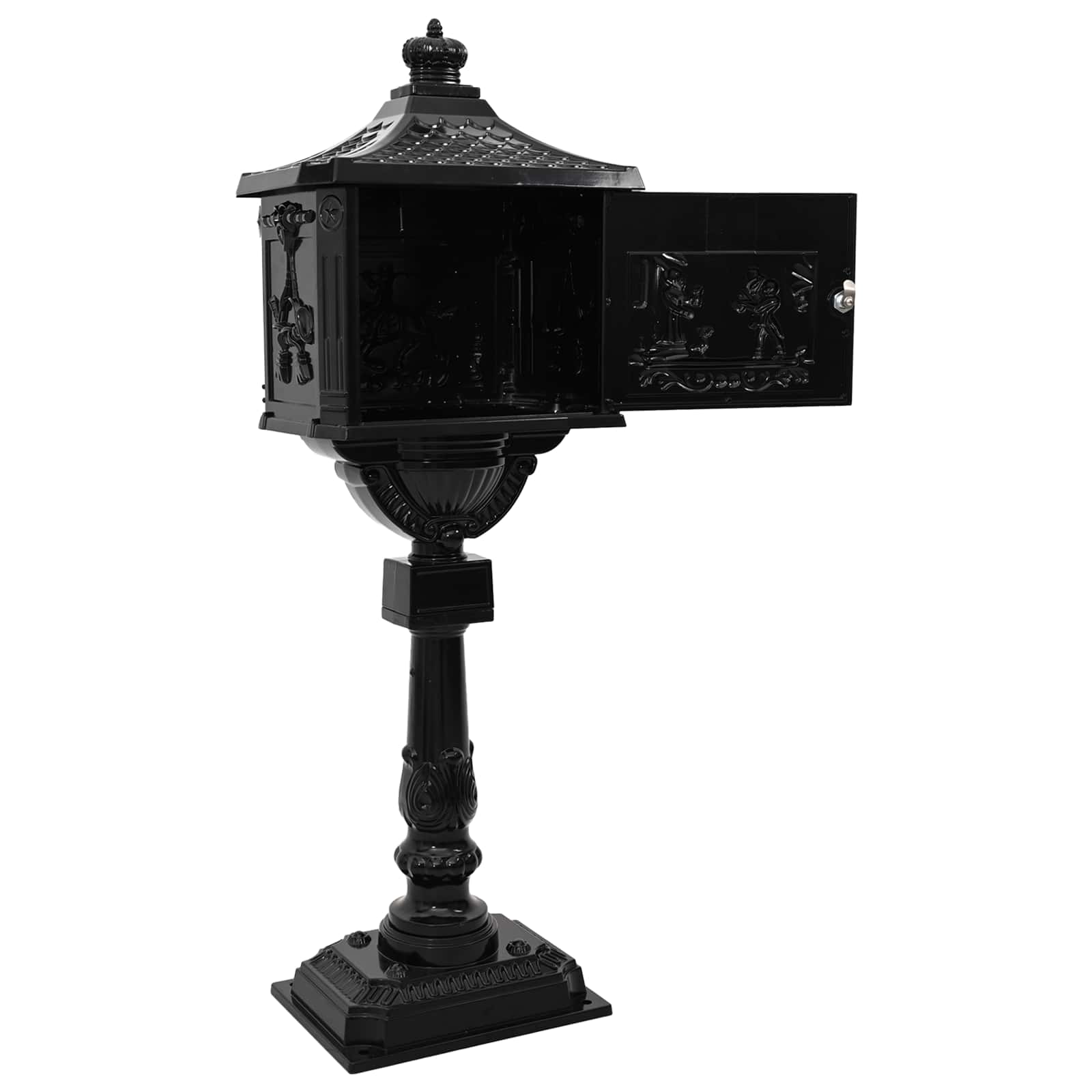 Cassetta Postale Verticale Con Porta Nero 42,5 X 29,5 X 117 cm - Image 5