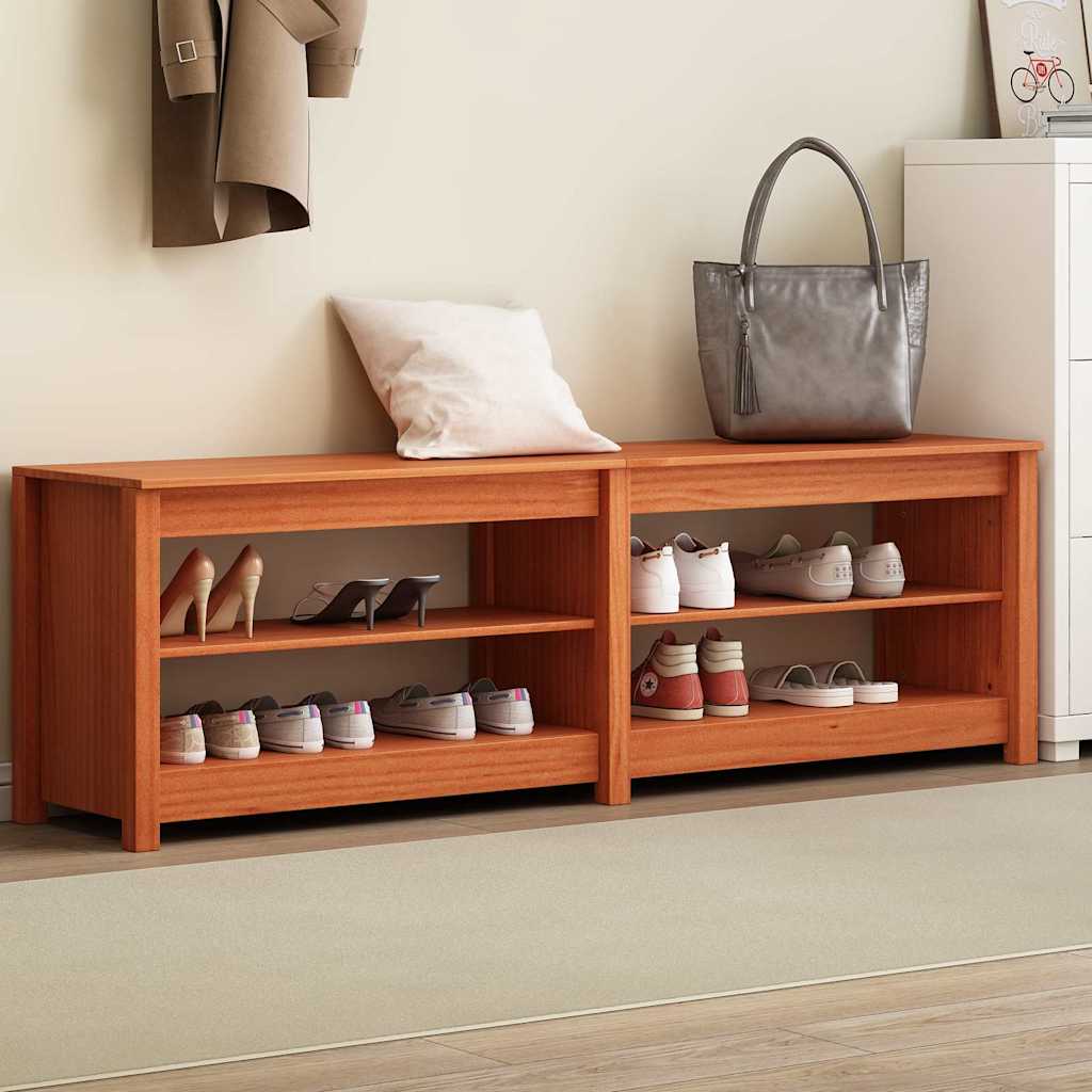 Panca Per Scarpe Marrone Cerato 160 X 36,5 X 50 cm