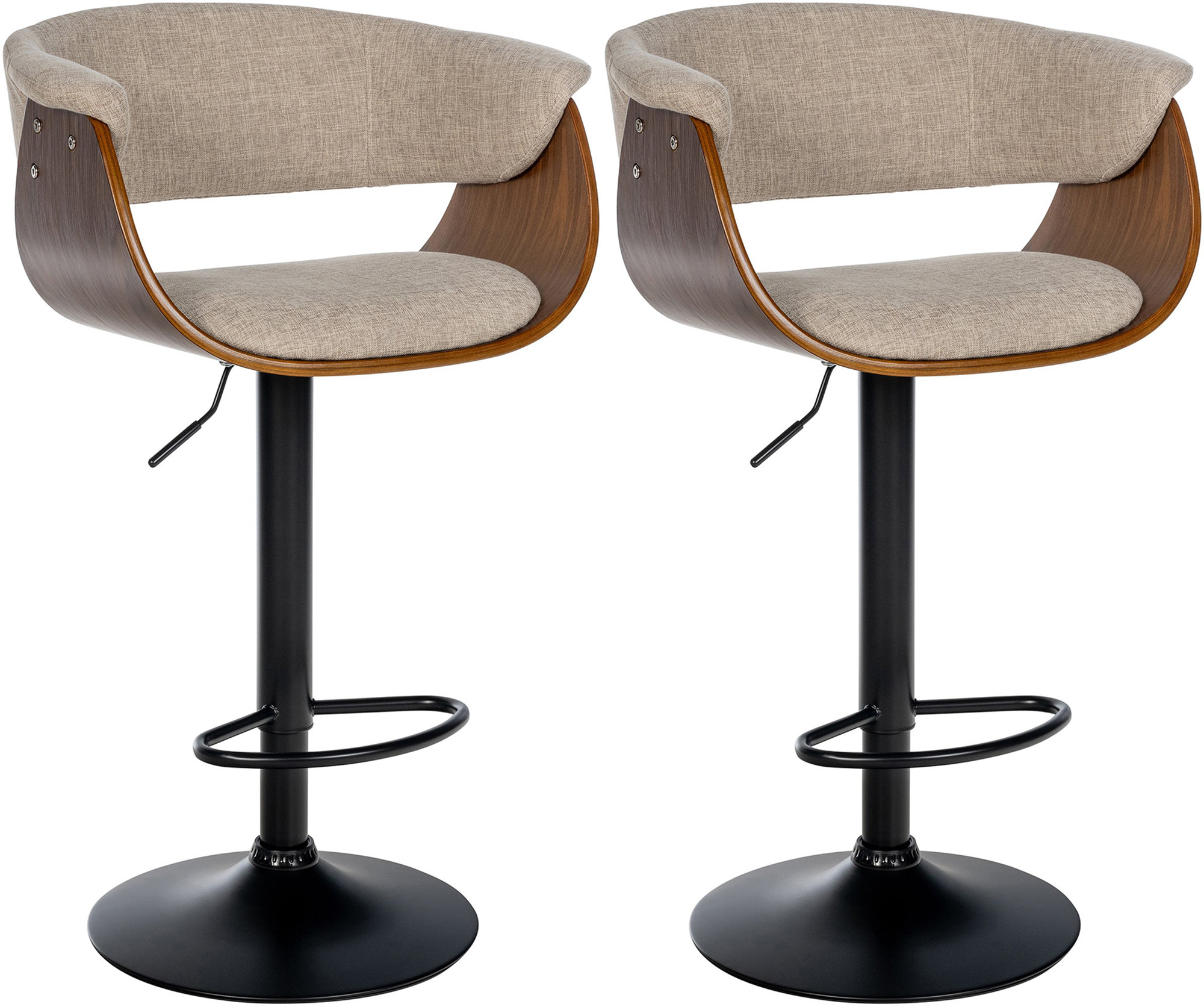 2er Set Barhocker Vestal Stoff