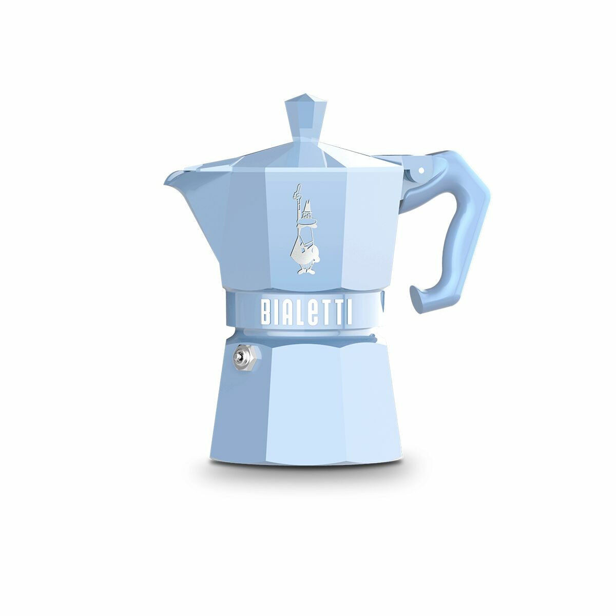 Caffettiera Italiana Bialetti Moka Exclusive Azzurro Alluminio 3 Tazze