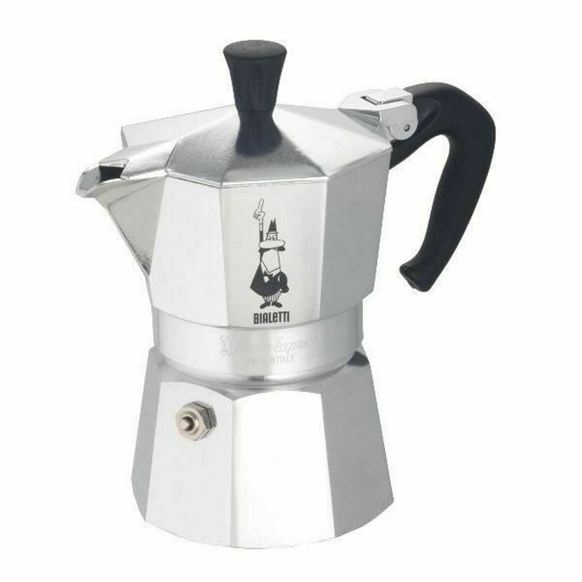 Caffettiera Italiana Bialetti 0001165/x4 Argentato Metallo Acciaio Inossidabile Alluminio 1 L