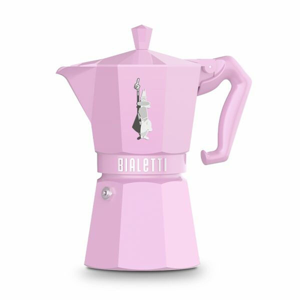 Caffettiera Italiana Bialetti Moka Exclusive Rosa Alluminio 6 Tazze