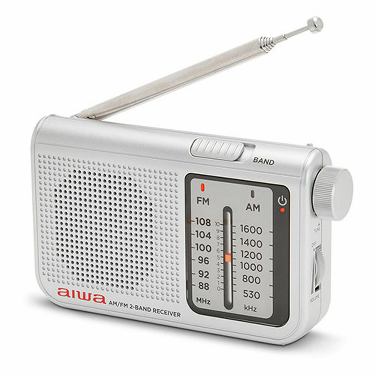 Radio Portatile Aiwa Rs55sl Bianco Argentato
