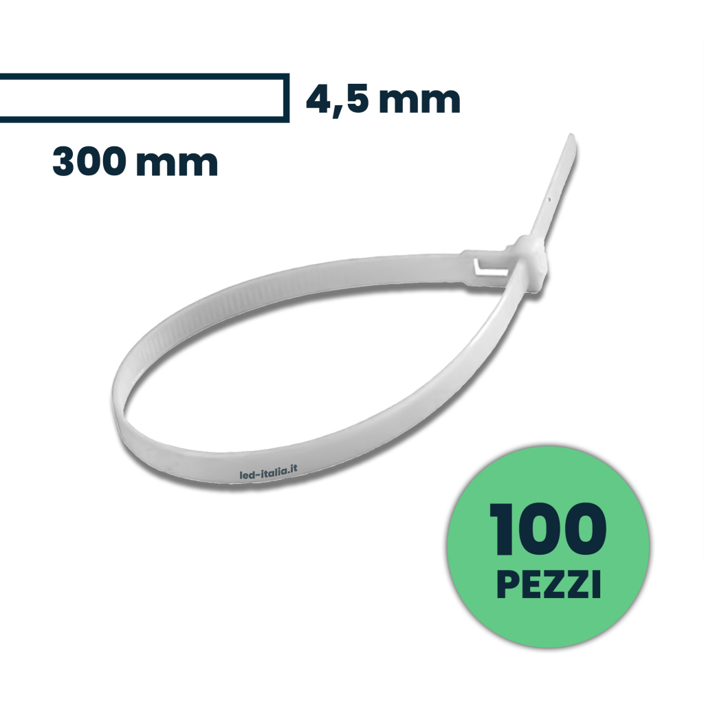 Cable Tie 4.5*300mm White 100pcs/pack
