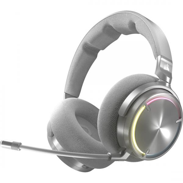 Corsair Virtuoso Max Wireless, Silver Auricolare Portatile Gaming Bluetooth Carbonio (corsair Virtuoso Max W/l Headset Silver)