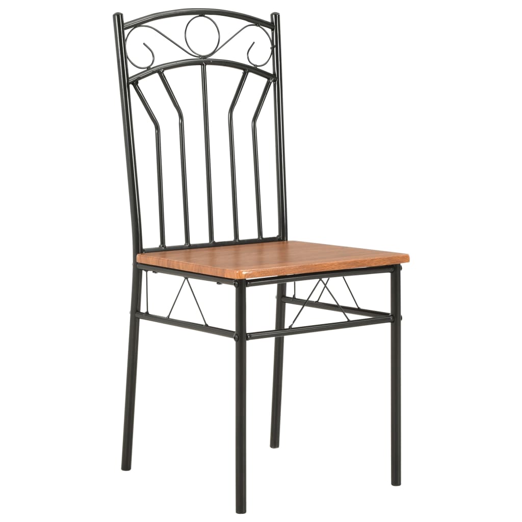 Sedie Per Sala Da Pranzo 4 Pz Marroni In Mdf