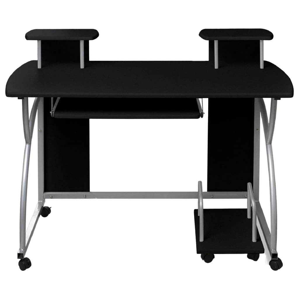 Scrivania Da Computer Nera 110x52x88,5 Cm In Legno Multistrato