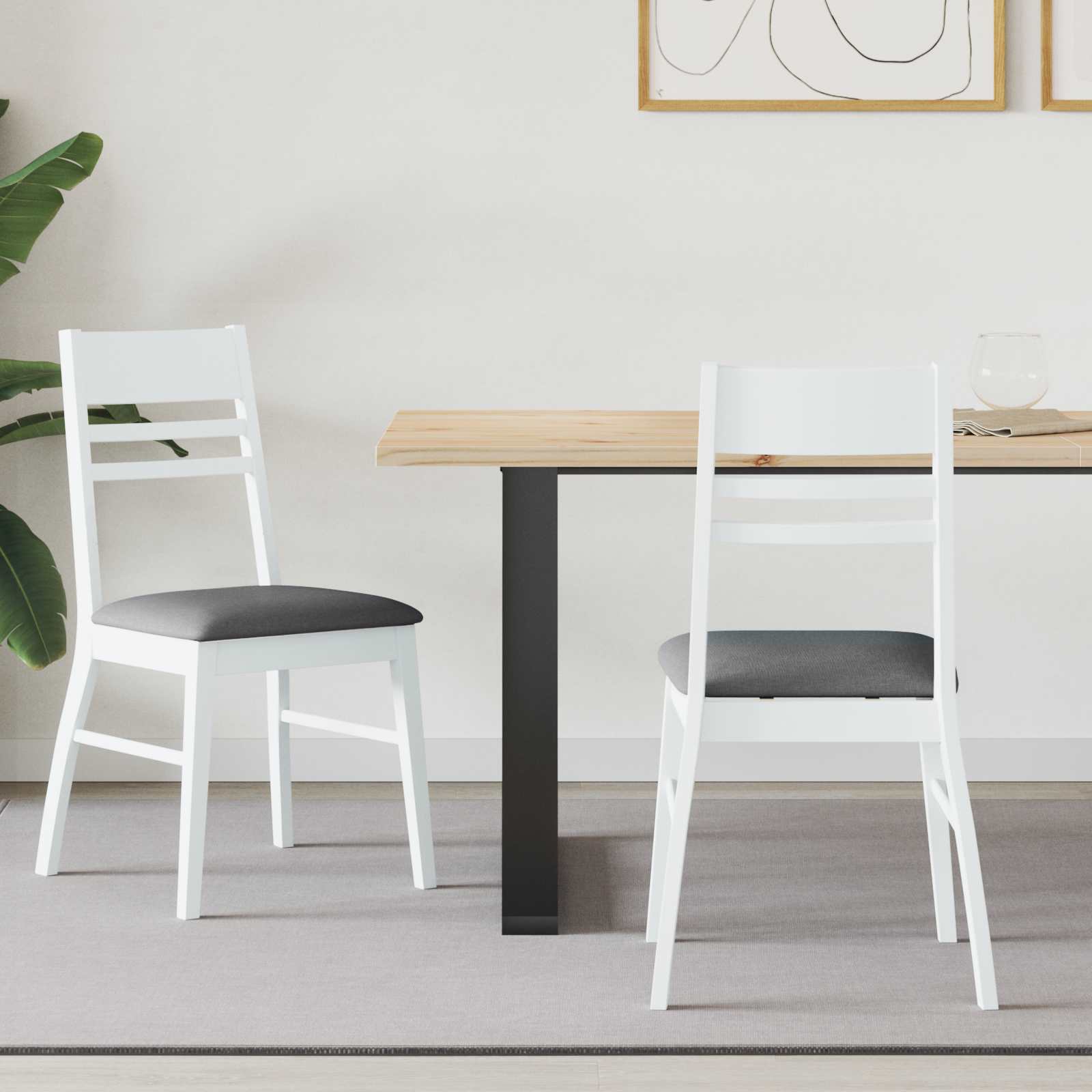 Sedie Da Pranzo 2 Pcs Bianco 43 X 54 X 89 cm
