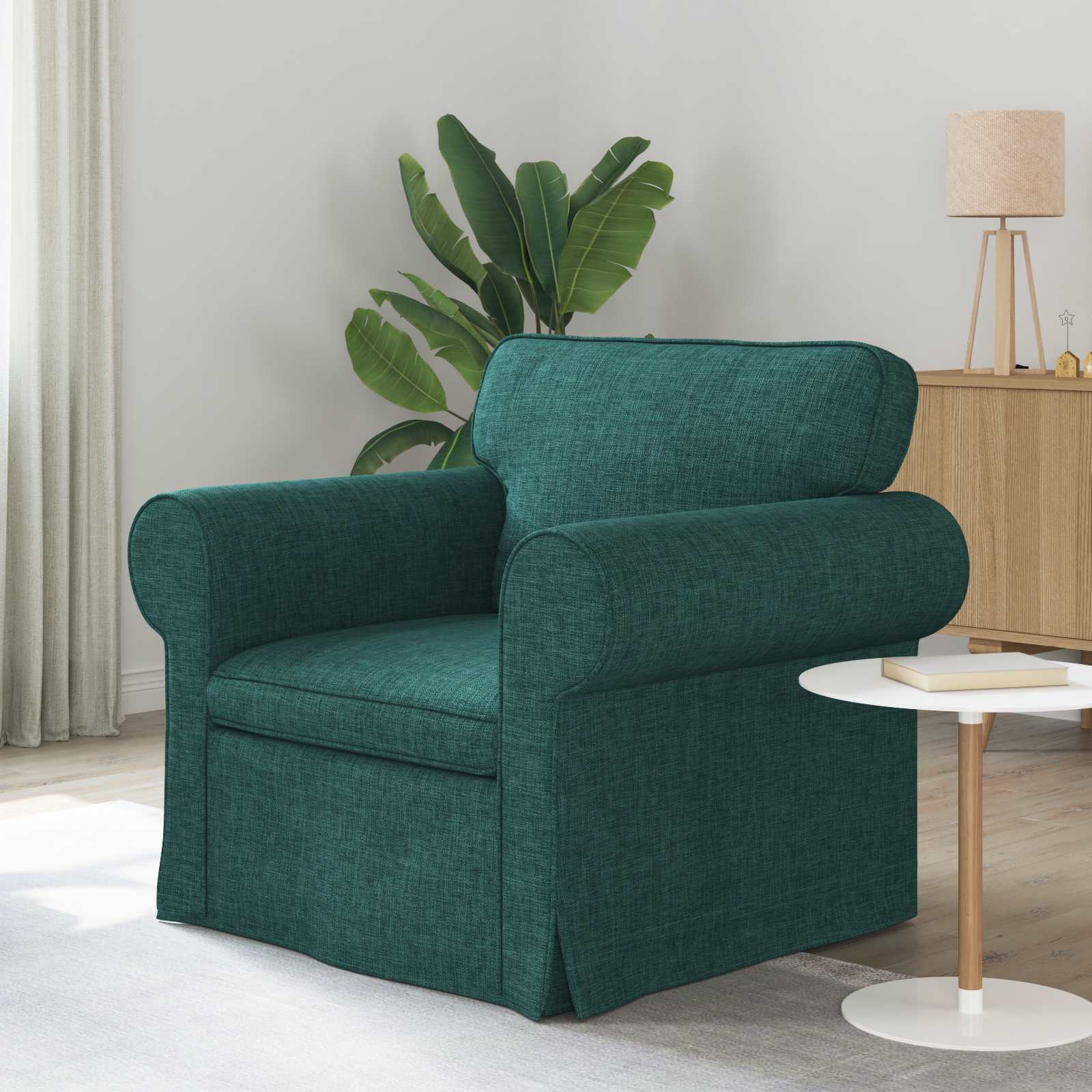 Divano Verde Scuro 215 X 82 X 80 Cm Metallo