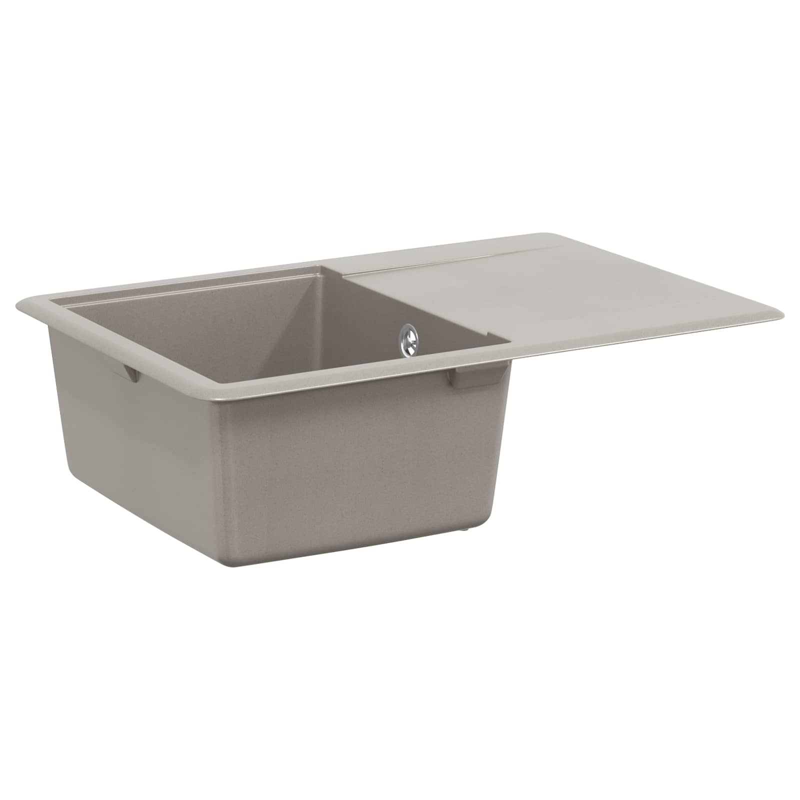 Lavello Grigio 670 X 460 Mm 80% Quarzo E 20% Resina