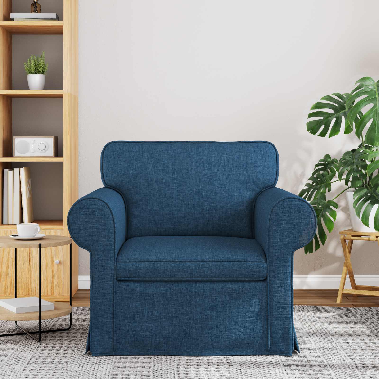 Divano Blu 215 X 82 X 80 Cm Metallo - Image 3