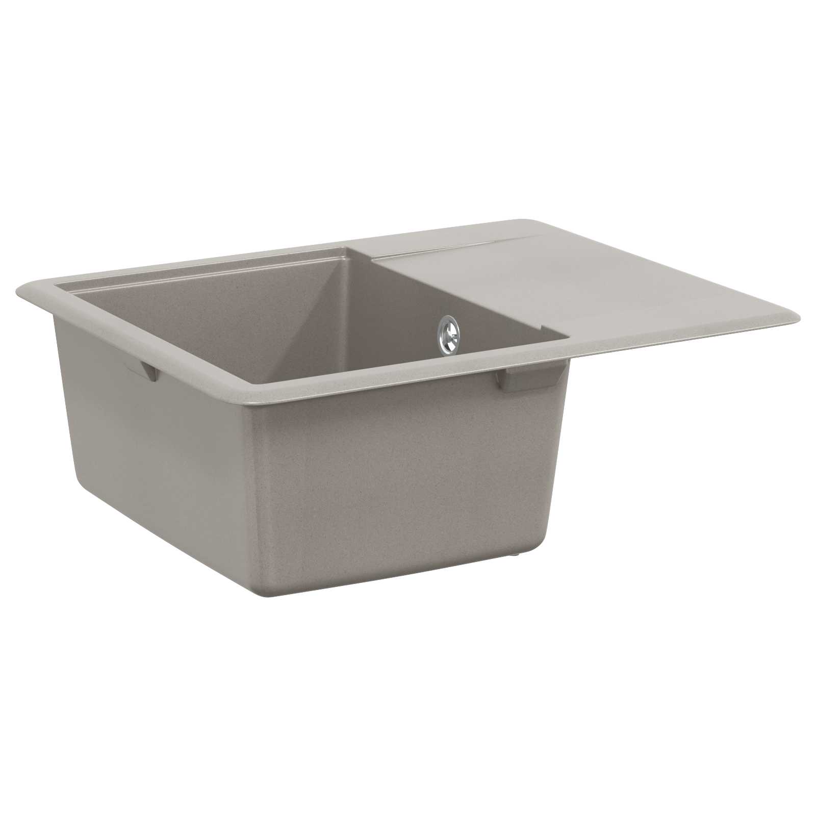 Lavello Grigio 560 X 460 Mm 80% Quarzo E 20% Resina