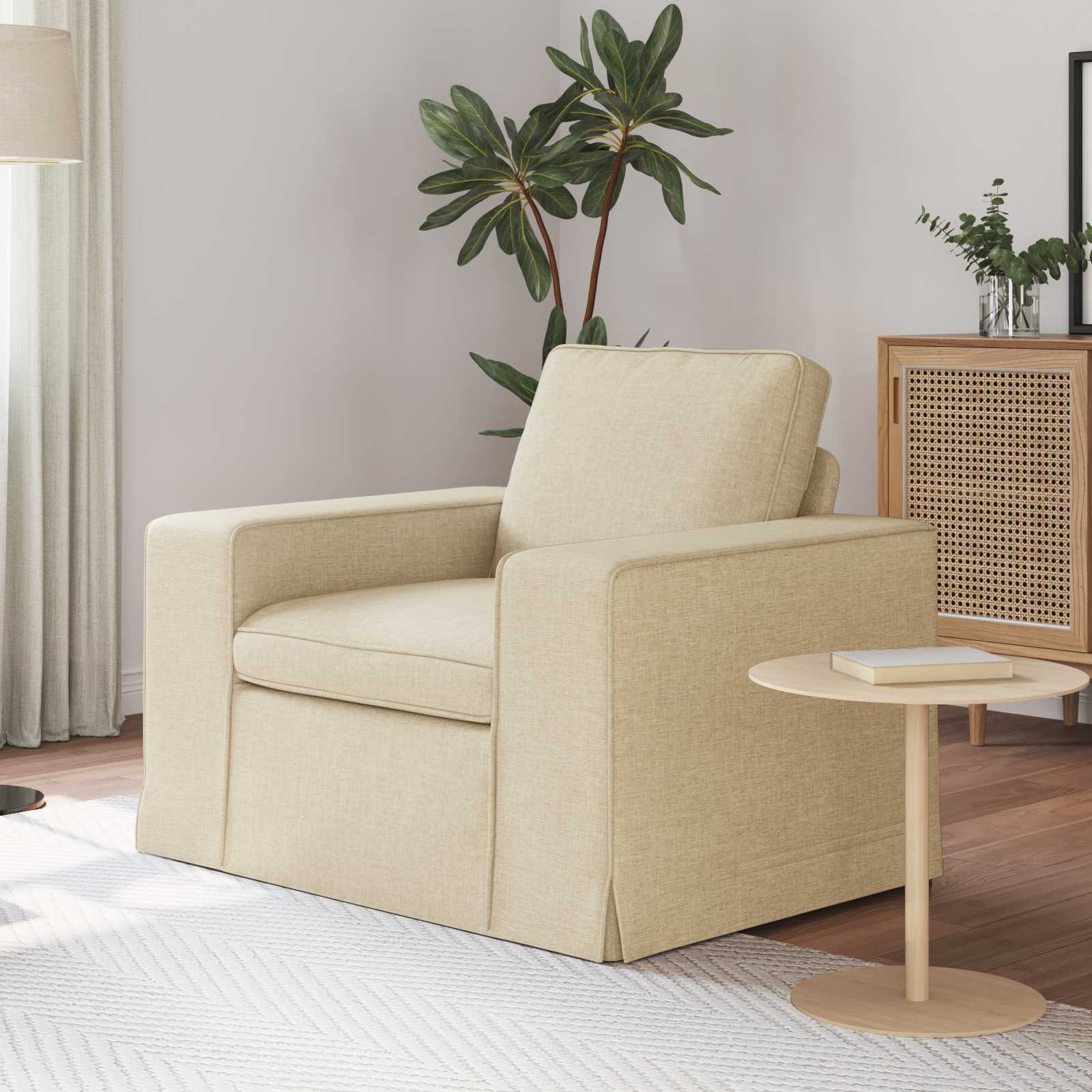 Divano Crema 102 X 80 X 82 Cm Metallo