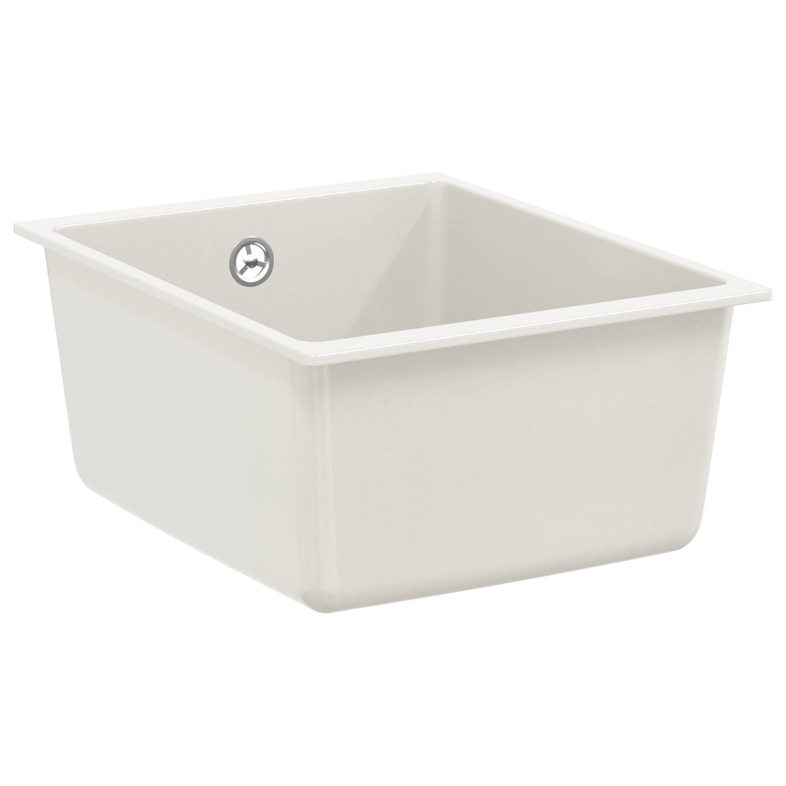 Lavello Bianco 370 X 460 Mm 80% Quarzo E 20% Resina