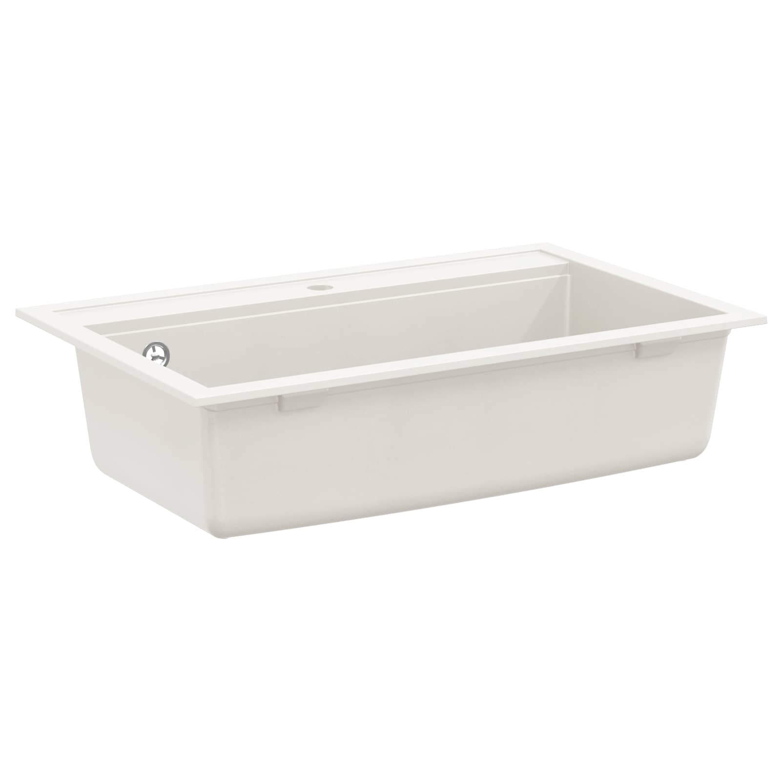 Lavello Bianco 795 X 505 Mm 80% Quarzo E 20% Resina