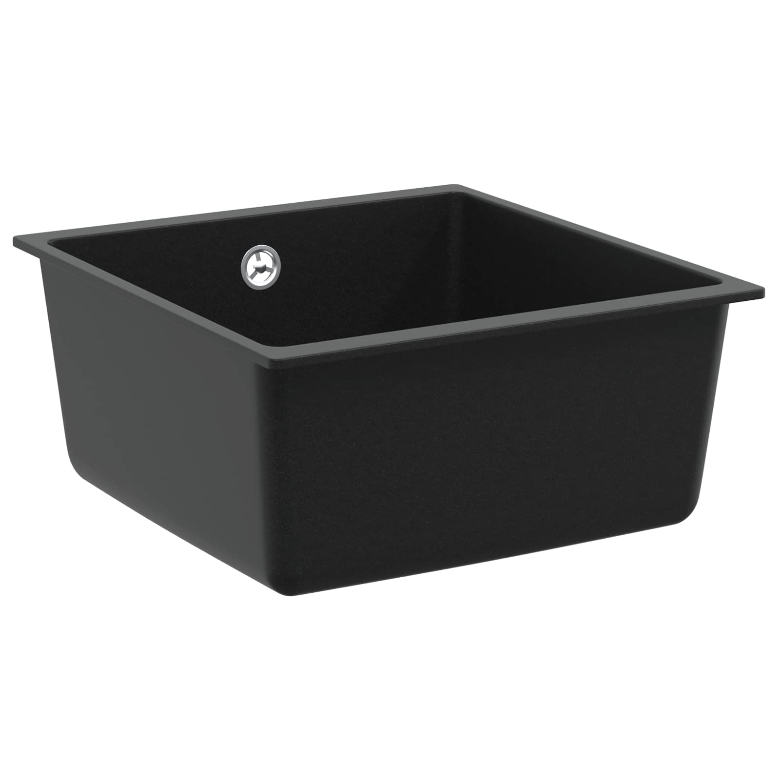 Lavello Nero 430 X 460 Mm 80% Quarzo E 20% Resina
