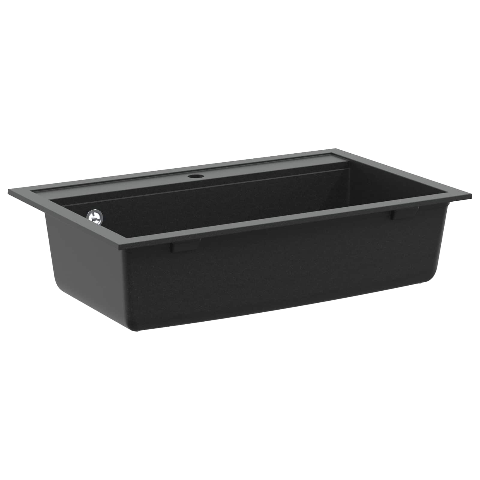 Lavello Nero 795 X 505 Mm 80% Quarzo E 20% Resina
