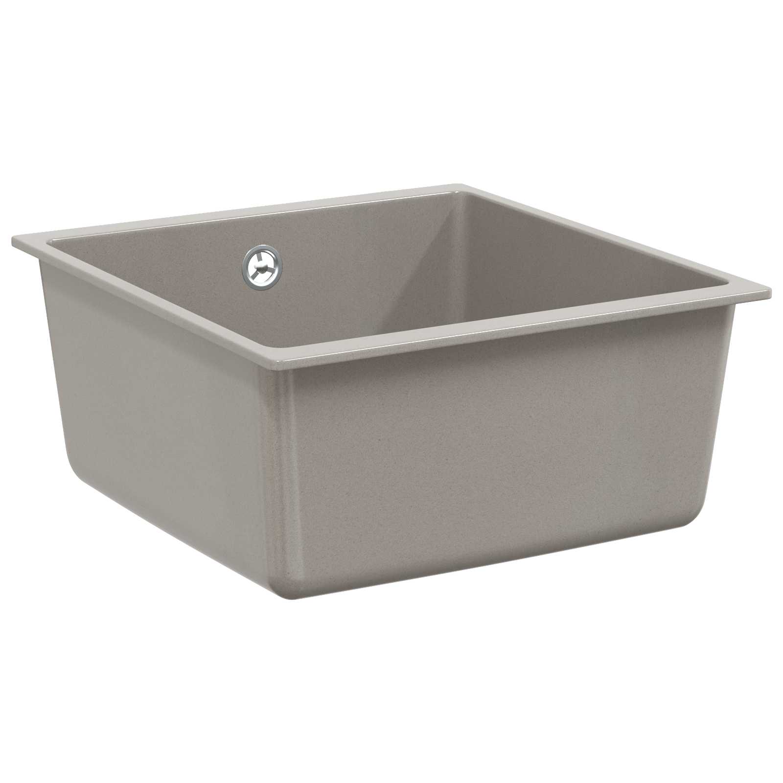 Lavello Grigio 430 X 460 Mm 80% Quarzo E 20% Resina