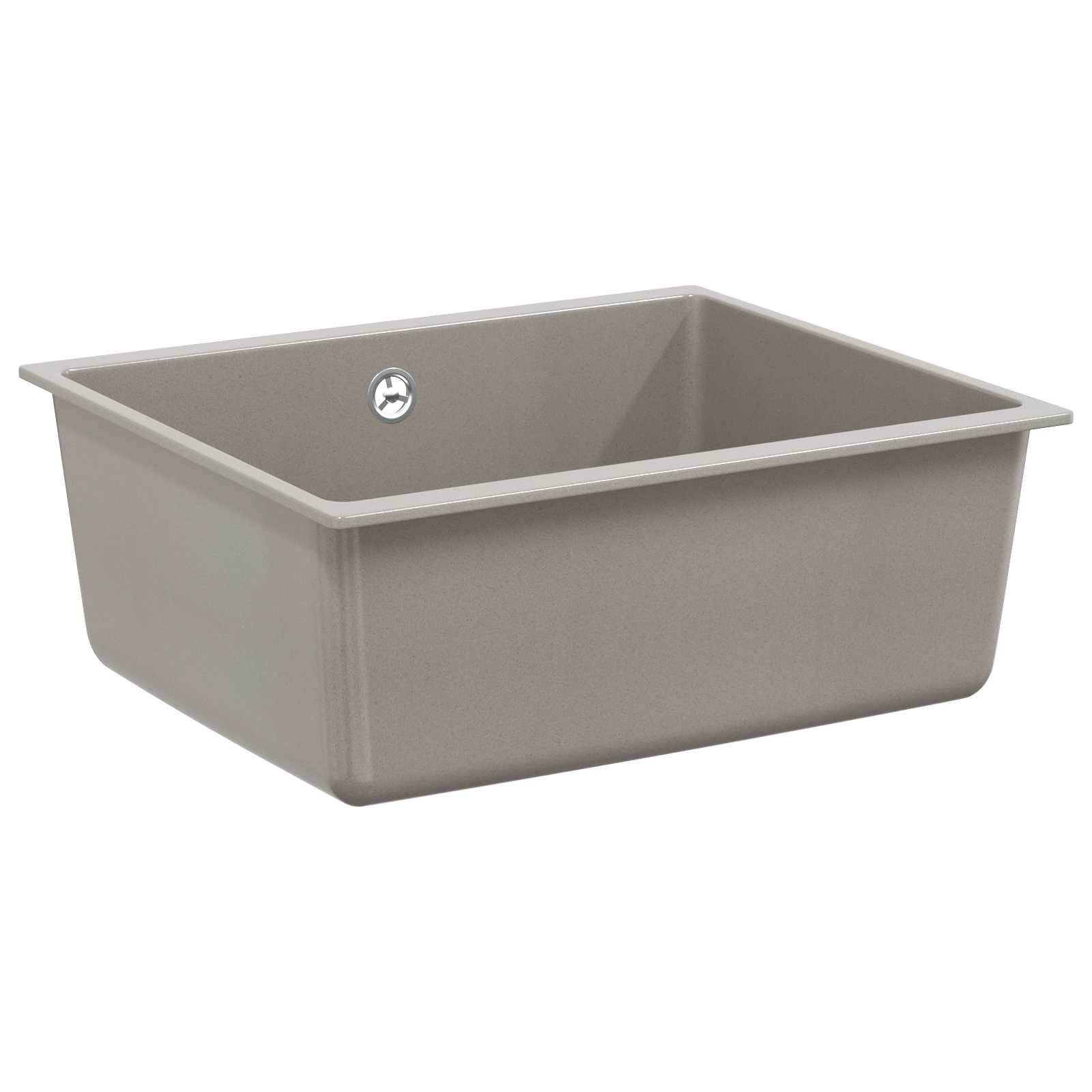 Lavello Grigio 530 X 460 Mm 80% Quarzo E 20% Resina