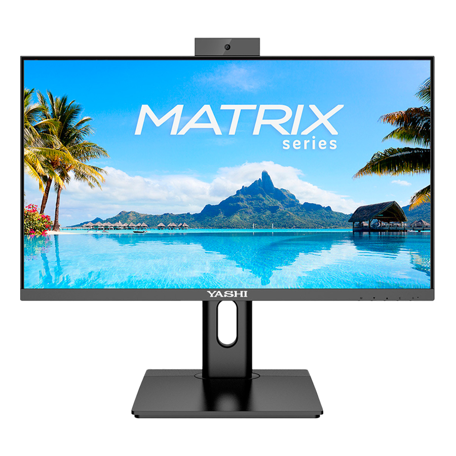 Yashi Matrix (yz2781) - Monitor 27"" Fhd Ips - 120hz - Speaker In - Webcam In 5mp - Pivot - Hdmi - Dp - UsB-C - 2y