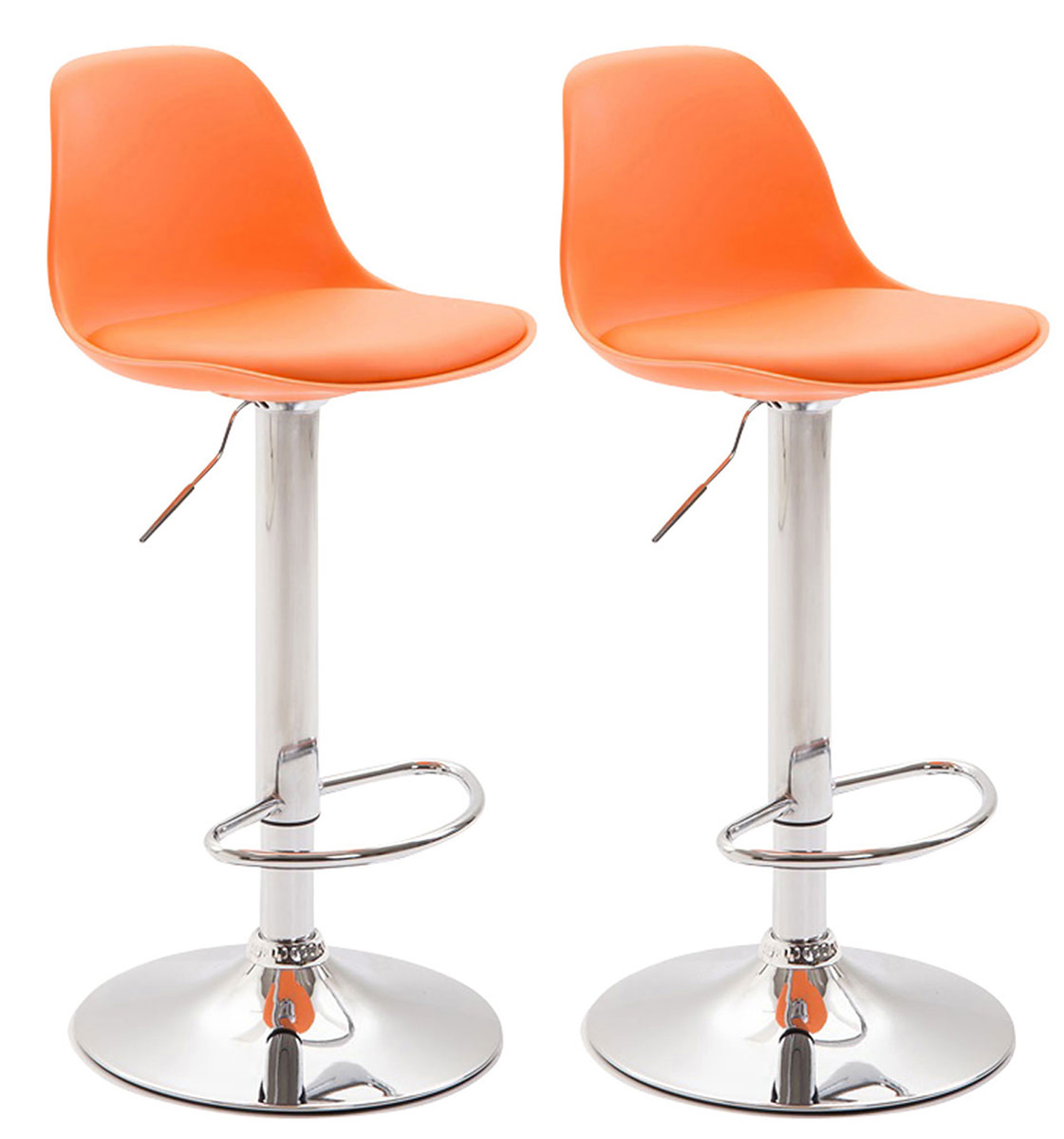 2er Set Barhocker Kiel Kunststoff Chrom