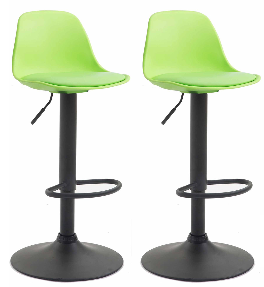 2er Set Barhocker Kiel Kunststoff Schwarz