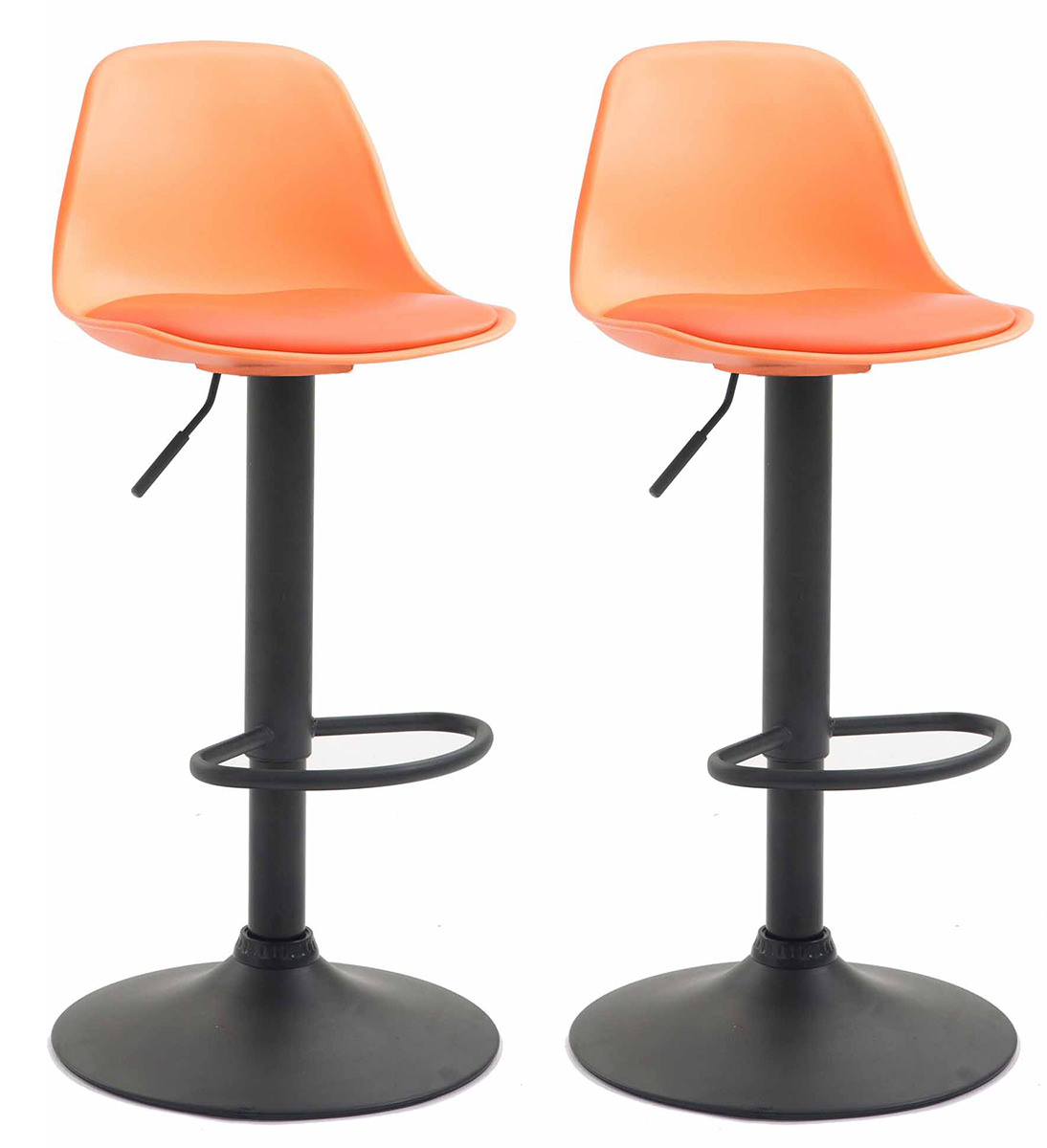 2er Set Barhocker Kiel Kunststoff Schwarz