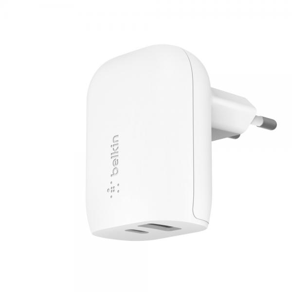 Belkin Boostcharge - Alimentatore - 37 Watt - Pd 3.0 - 2 Porte Di Uscita (usb, UsB-C A 24 Pin)